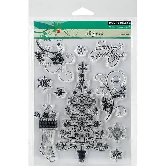 « Filigrees » Clear Stamp Set by Penny Black - Picture 2 of 5